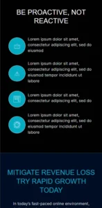 Website section presenting proactive website monitoring and uptime solutions